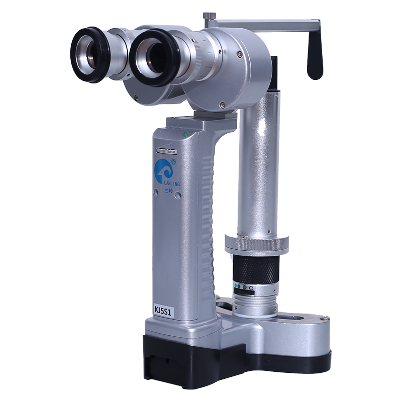 Handheld slit lamp microscope